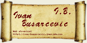 Ivan Busarčević vizit kartica